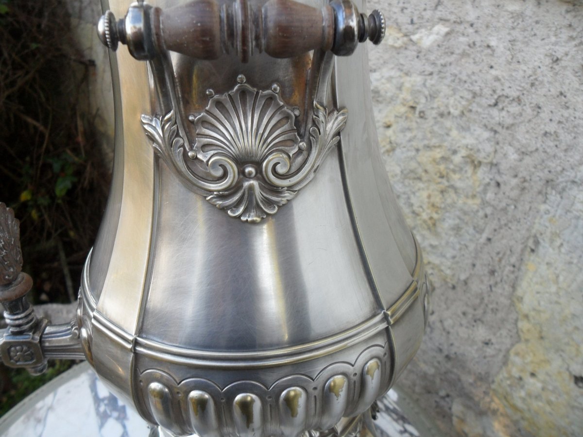 Samovar In Silver Metal From Fouquet Lapar-photo-1