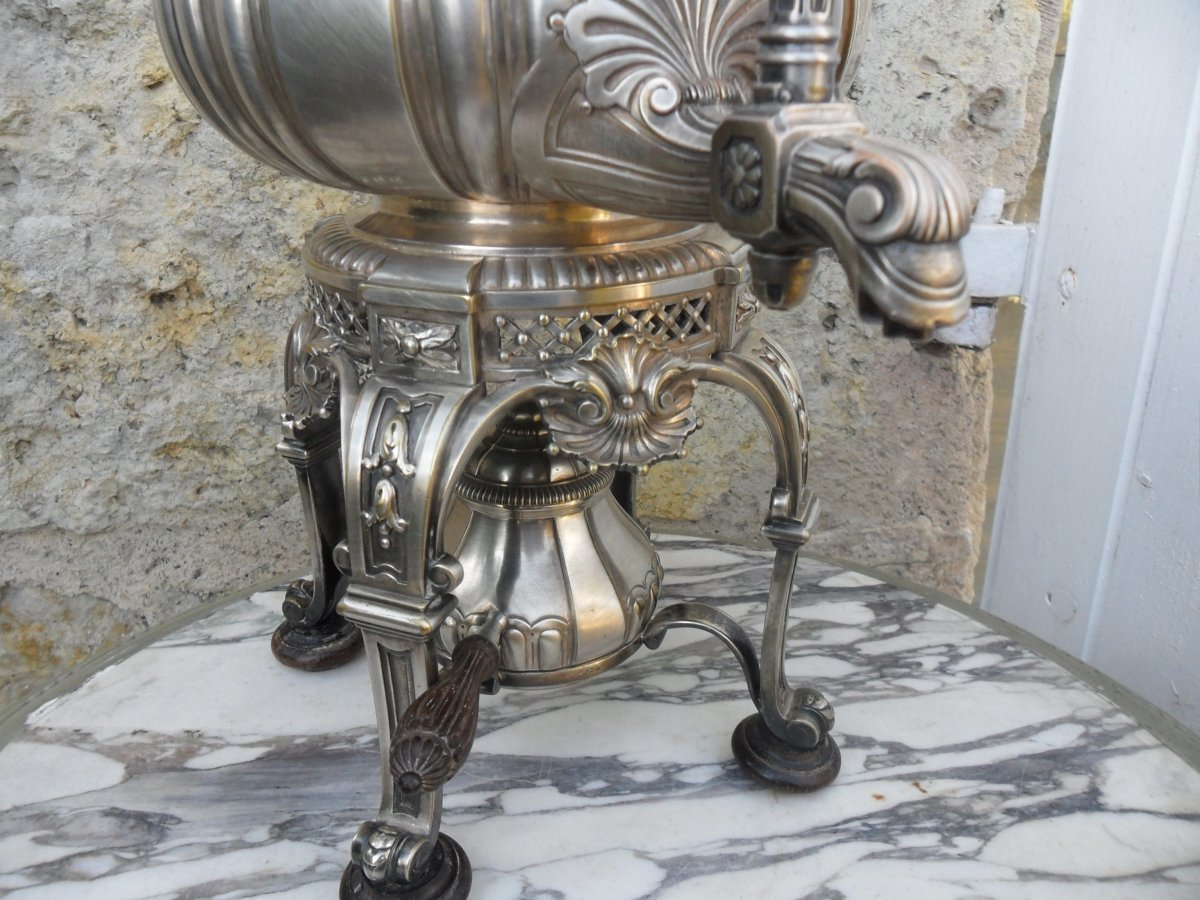 Samovar In Silver Metal From Fouquet Lapar-photo-2