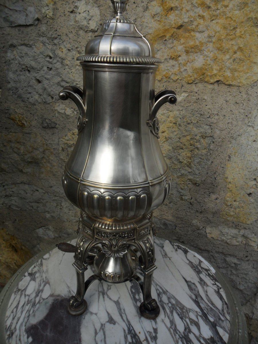 Samovar In Silver Metal From Fouquet Lapar-photo-4