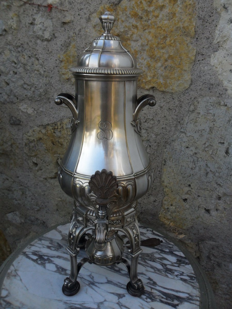 Samovar In Silver Metal From Fouquet Lapar