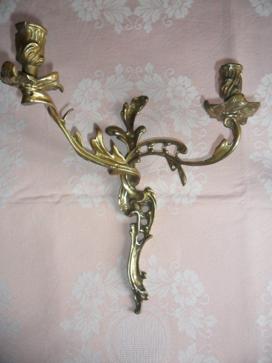 Paire d'Appliques d'Epoque  Louis XV-photo-2