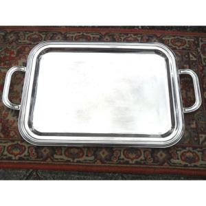 Large Silver Metal Tray