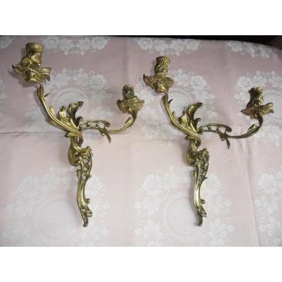 Pair Of Louis XV Period Wall Lights