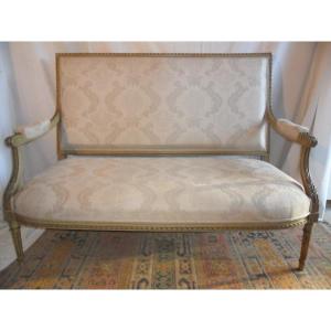 Banquette De Style Louis XVI Peinte