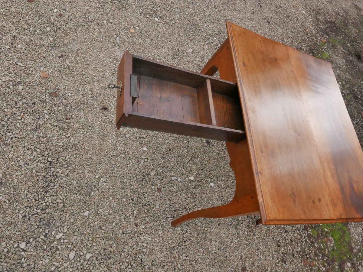 Louis XV Writing Table In Walnut 18th-photo-3