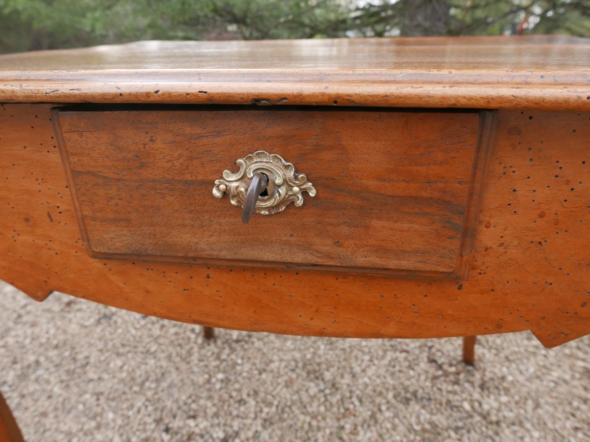 Louis XV Writing Table In Walnut 18th-photo-4