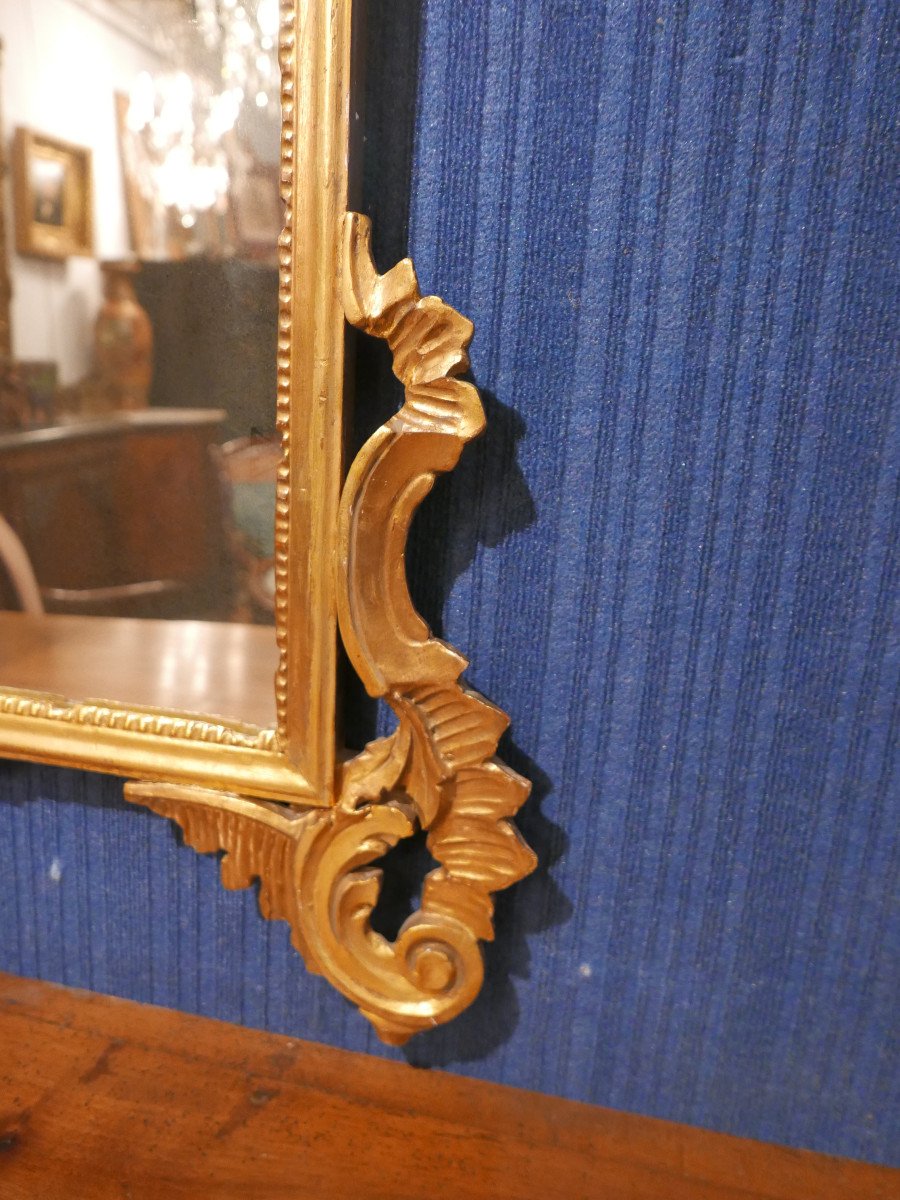 Rockery Style Mirror In Golden Wood-photo-2