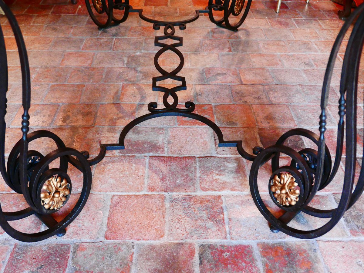 Dining Table Or Center Table In Wrought Iron-photo-4