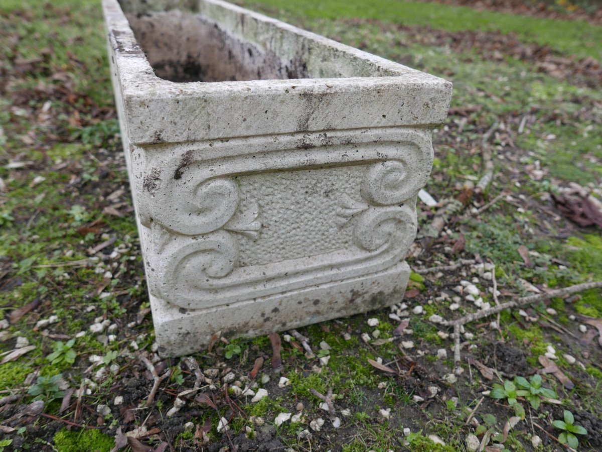 Set Of Six Reconstituted Stone Planters-photo-3