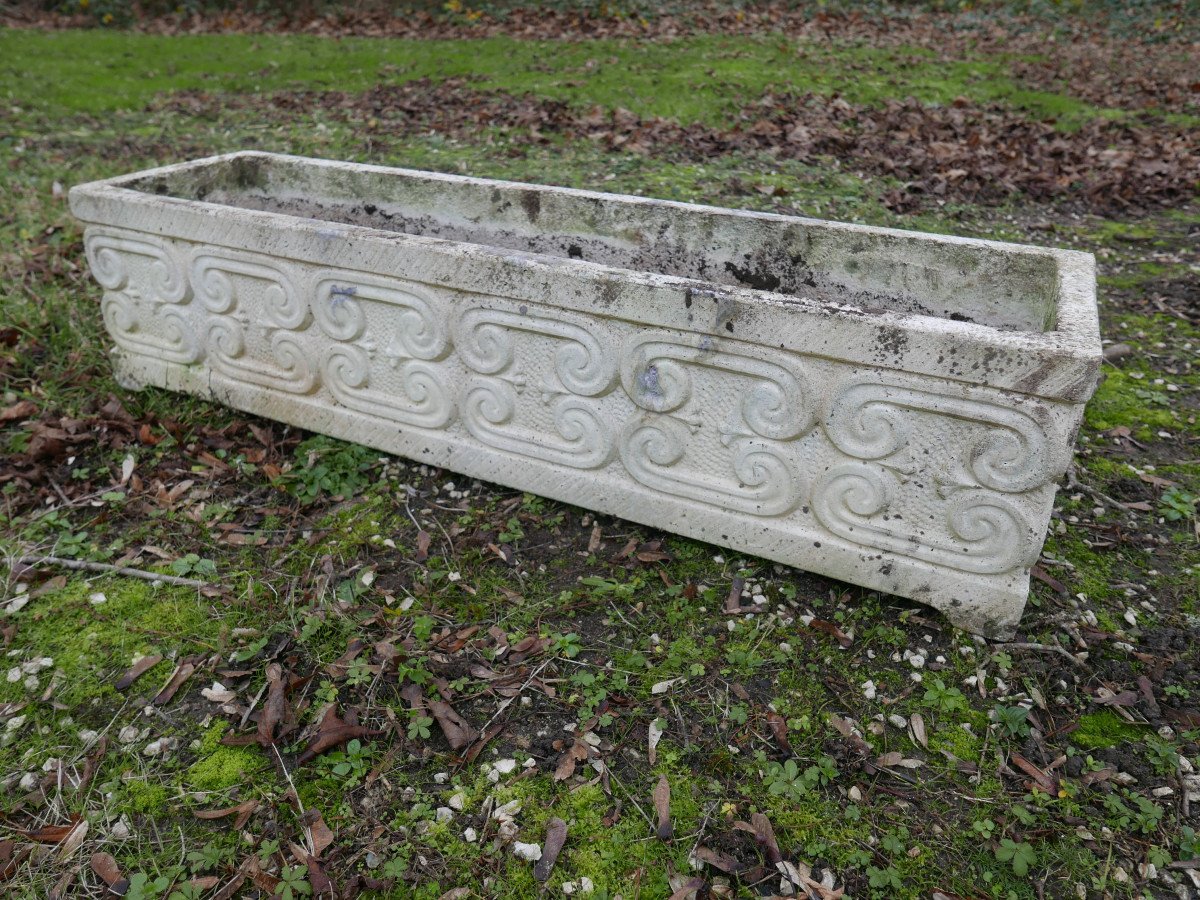 Set Of Six Reconstituted Stone Planters-photo-4