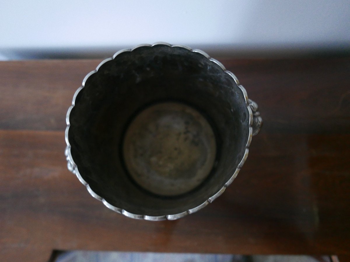 Ice Bucket, Champagne Bucket In Silver Metal. 20th C-photo-2