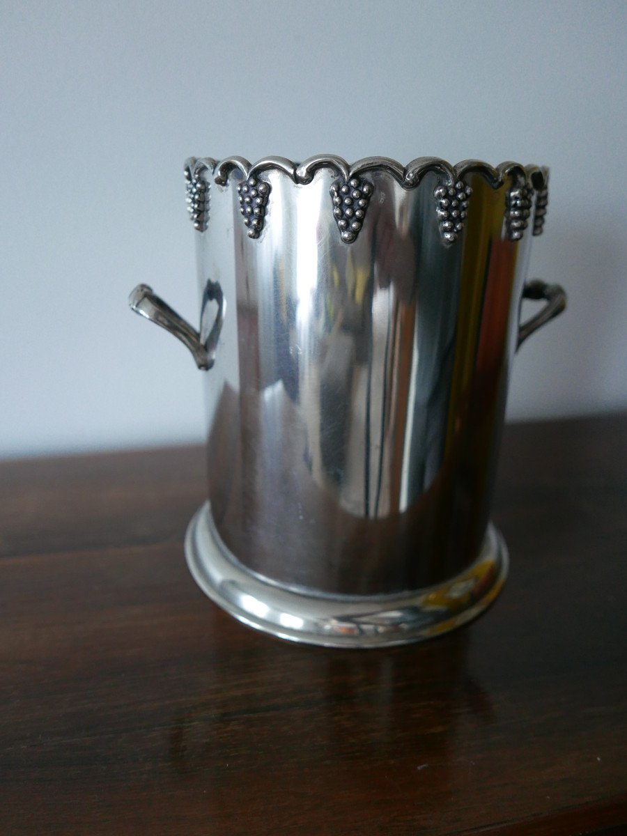 Ice Bucket, Champagne Bucket In Silver Metal. 20th C