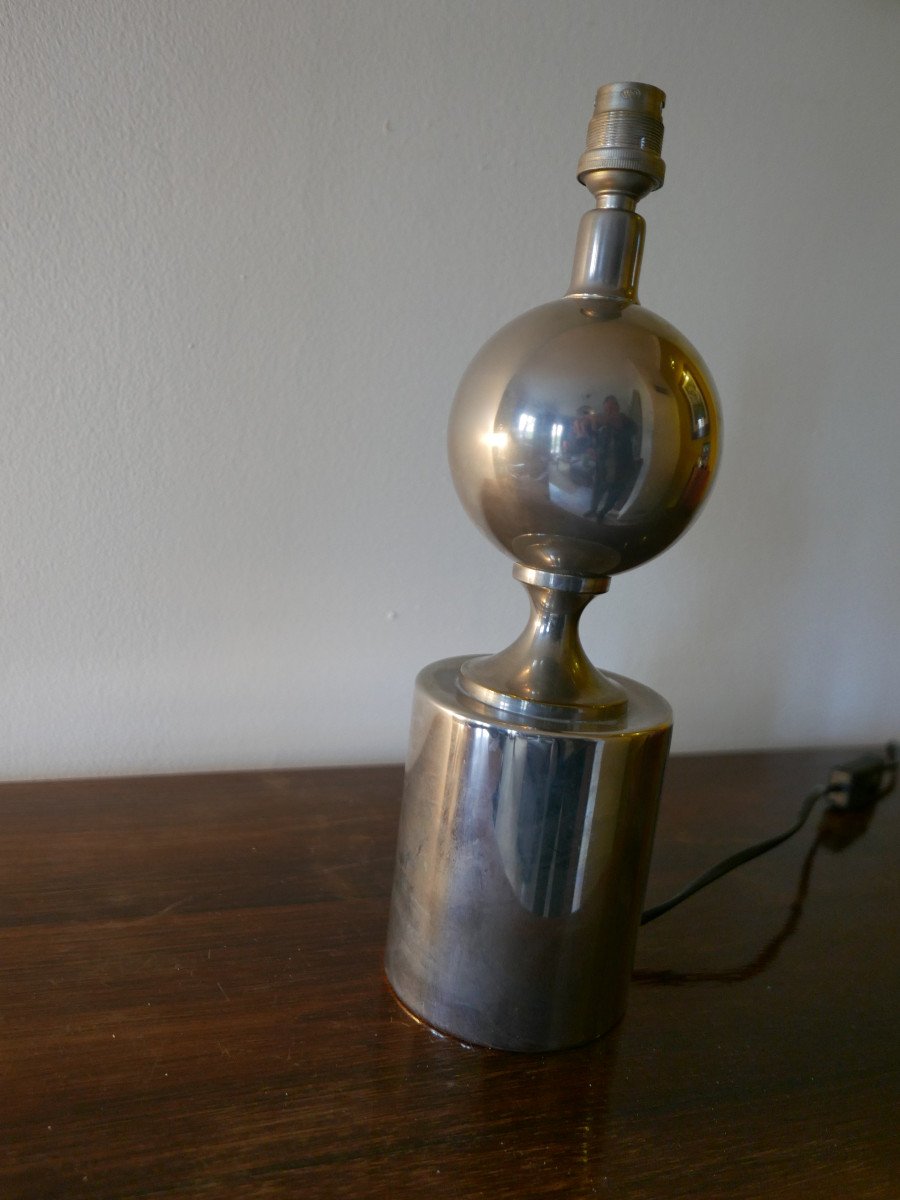 70s Chrome Brass Barber Lamp-photo-3