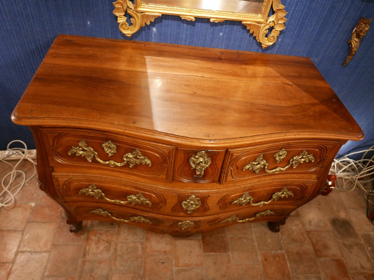 Louis XV Bordeaux Chest Of Drawers In Walnut-photo-2