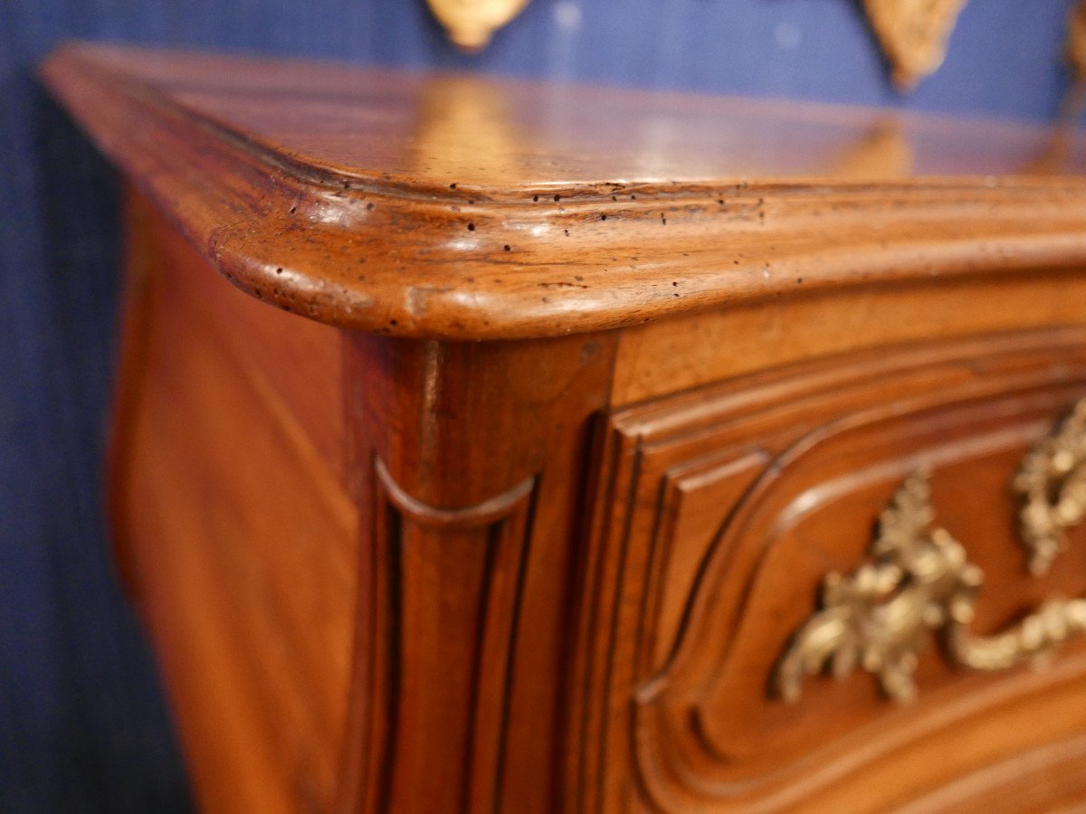 Louis XV Bordeaux Chest Of Drawers In Walnut-photo-2