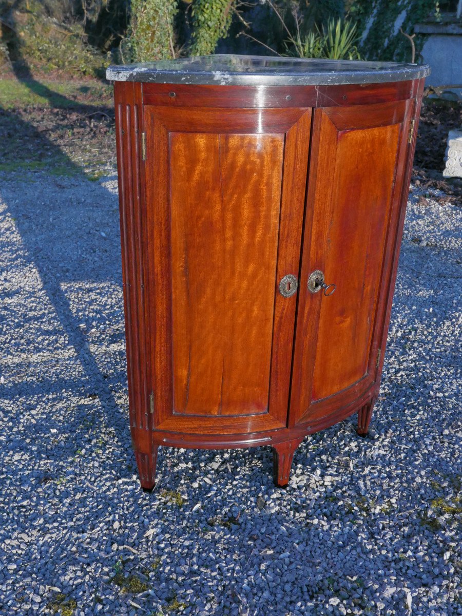 Small Louis XVI Mahogany Corner Cabinet 18th Century