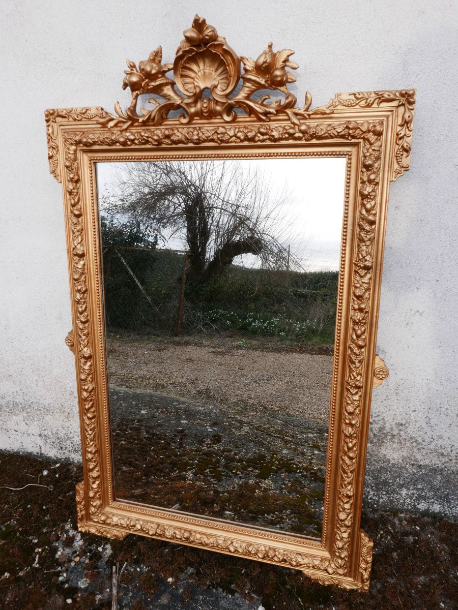 Miroir Fin ème En Bois Et Stc Doré