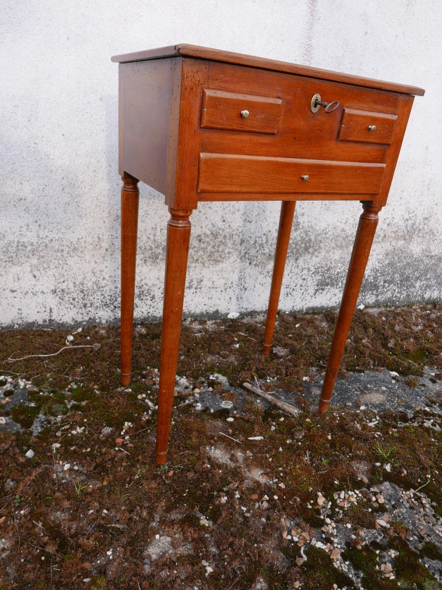 Small Directoire Dressing Table, Late 18th Century, In Beech-photo-3