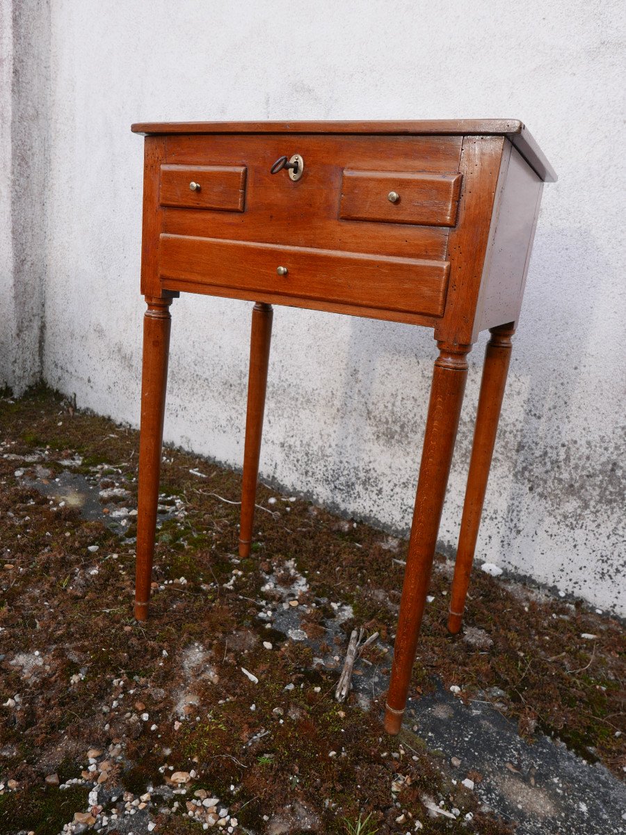 Small Directoire Dressing Table, Late 18th Century, In Beech-photo-4