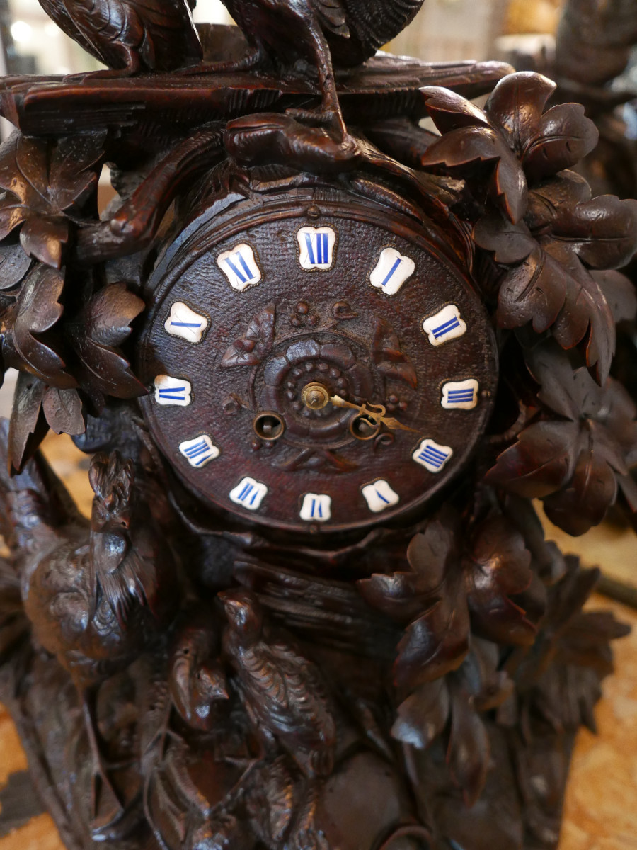 Black Forest Rooster Clock, Late 19th Century-photo-4