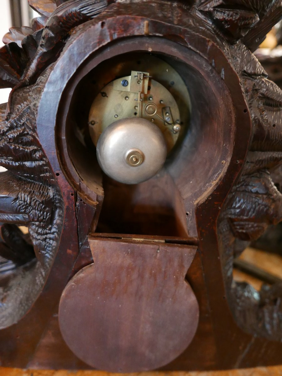 Black Forest Rooster Clock, Late 19th Century-photo-1