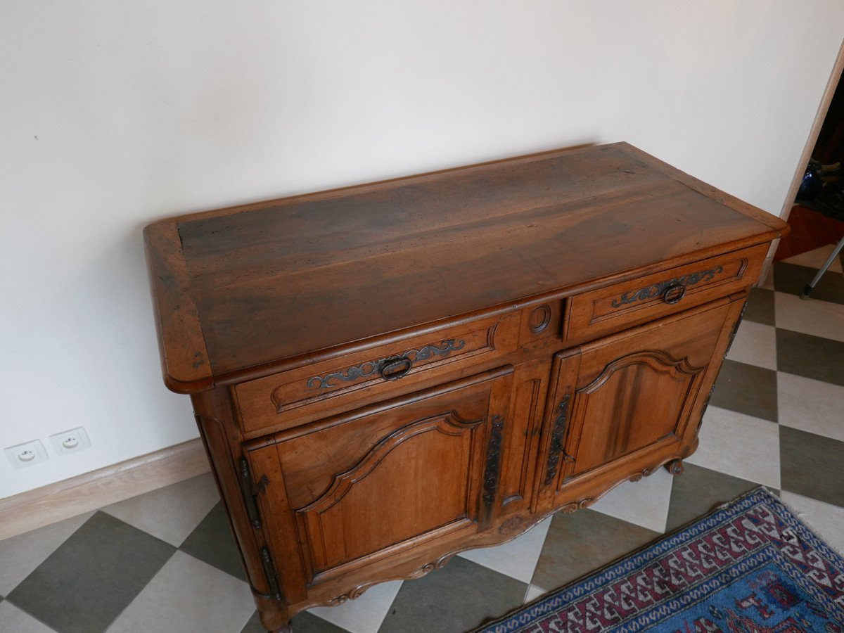 Louis XV 18th Low Buffet In Walnut-photo-2