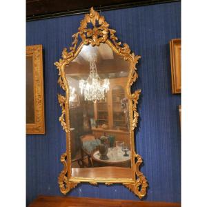 Miroir De Style Rocaille En Bois Doré