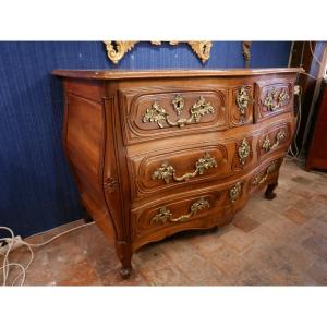 Louis XV Bordeaux Chest Of Drawers In Walnut