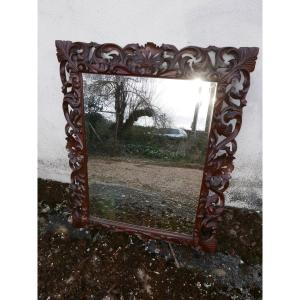 Rocaille Style Carved Wooden Mirror