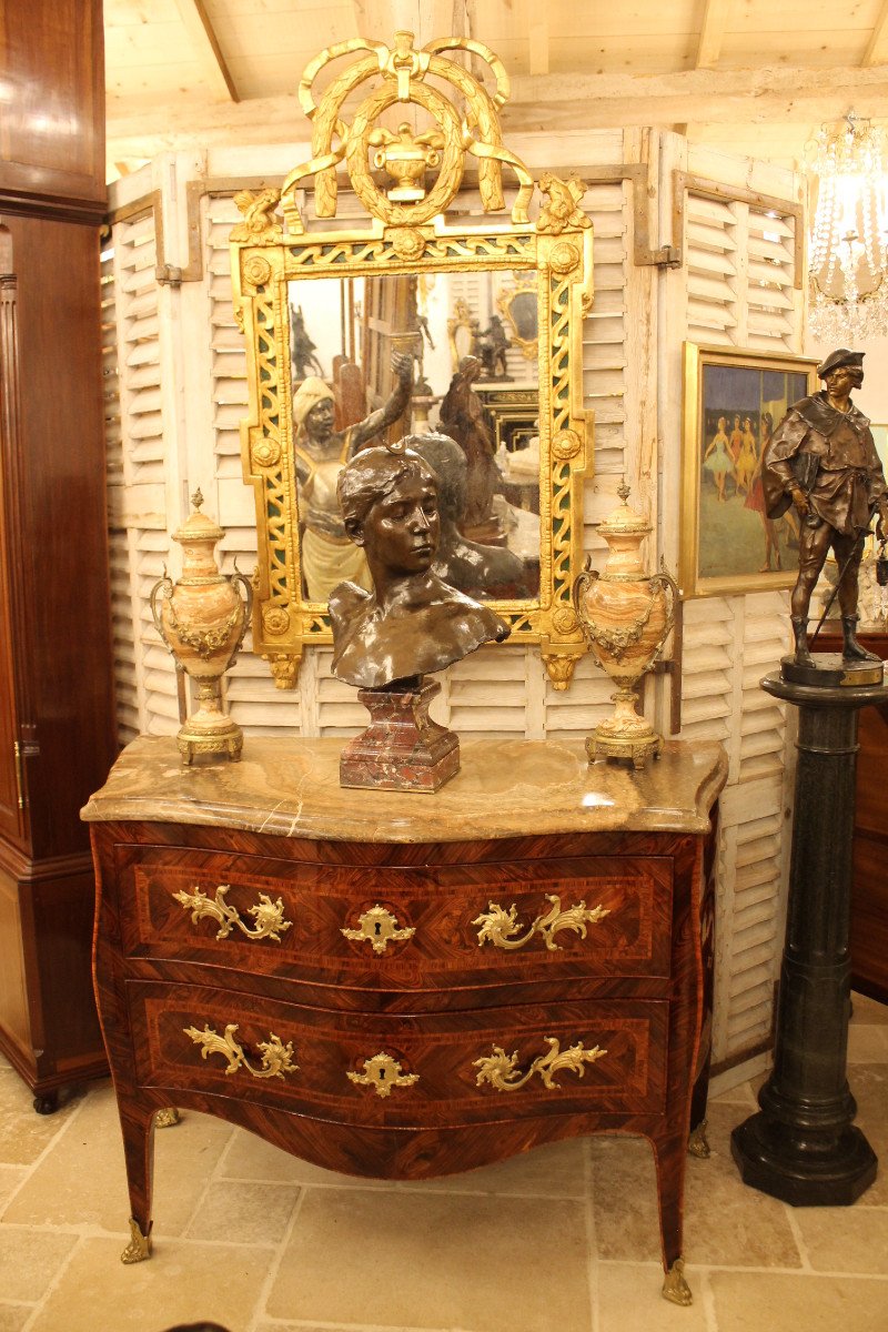 Chest Of Drawers Inlaid With Violet Wood, Neapolitan Work From The Eighteenth Century-photo-8