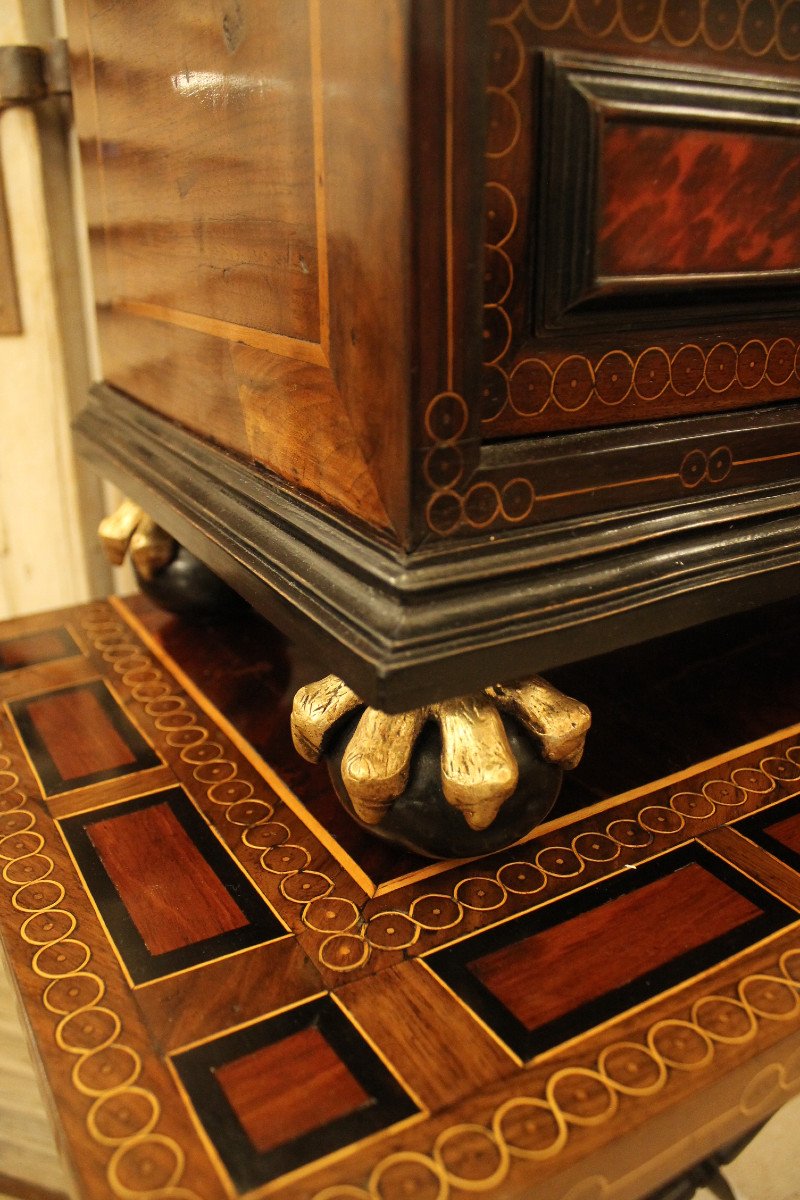 Travel Cabinet And Its Base, 17th Century Spanish Work-photo-2