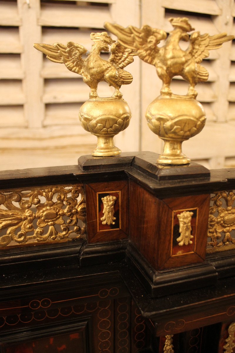 Travel Cabinet And Its Base, 17th Century Spanish Work-photo-7