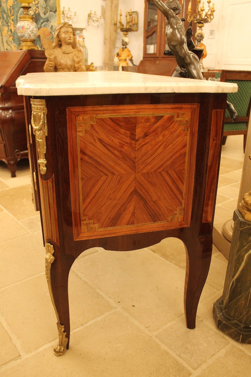 Commode En Sauteuse d'époque Transition, Estampillée C. LEBESGVE-photo-2