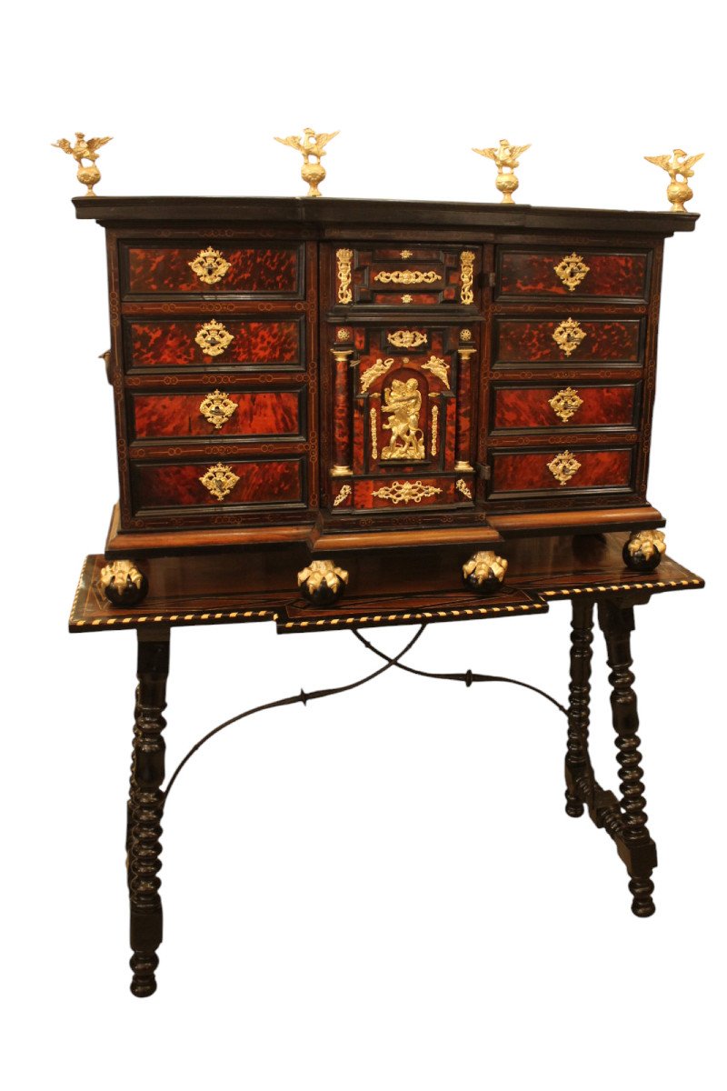 Travel Cabinet Or Bargueno, Spain, 17th Century Period