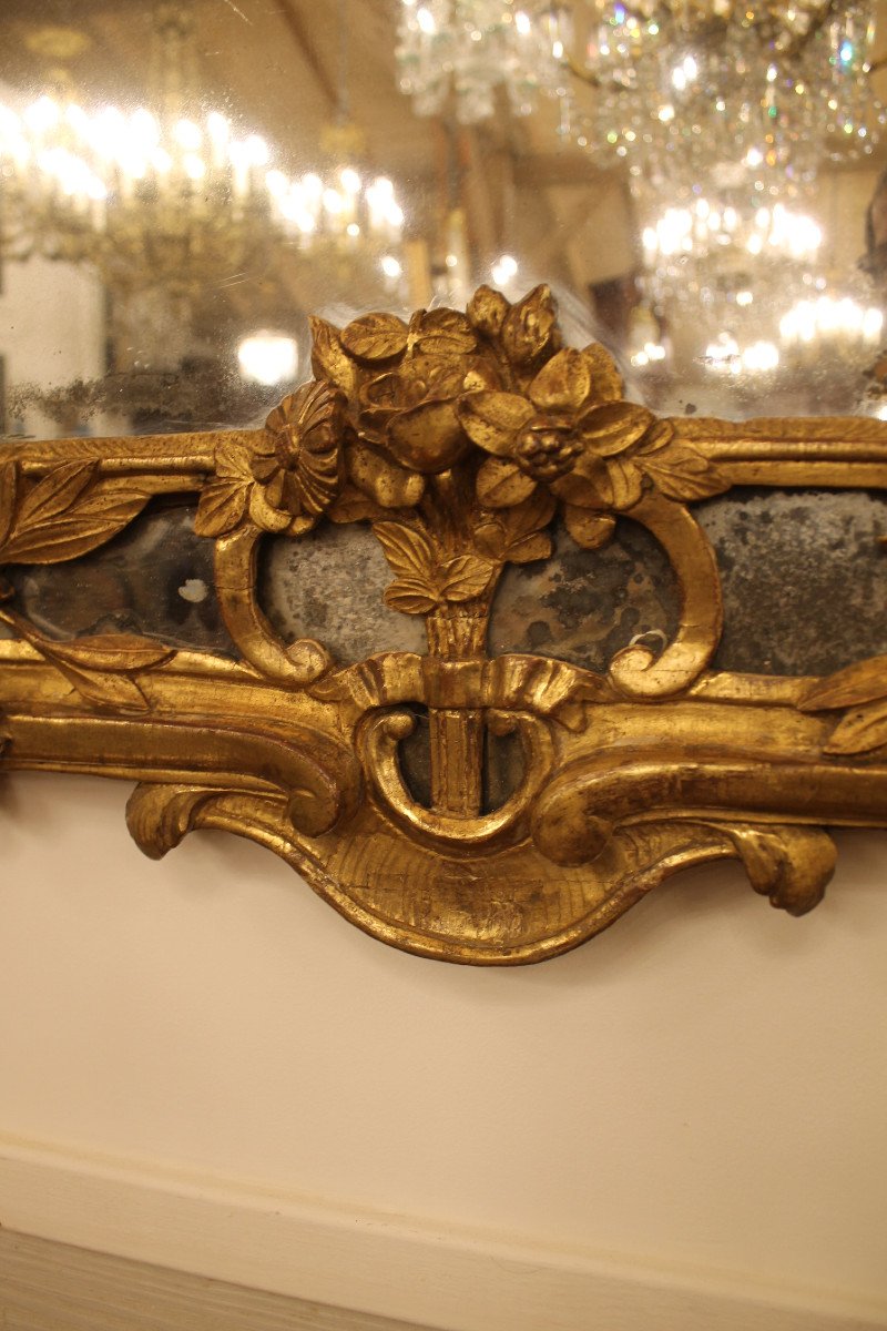 Large Provencal Mirror With Parecloses, Louis XV Period-photo-3