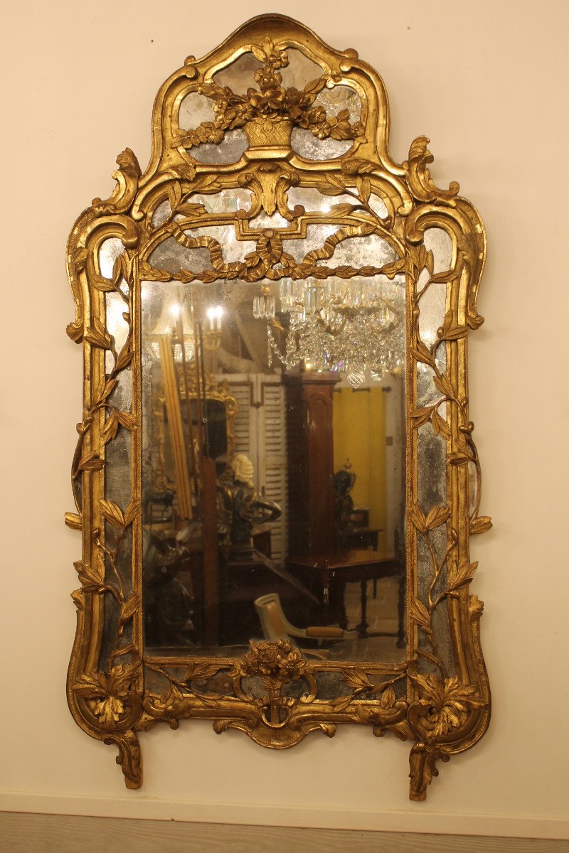 Large Provencal Mirror With Parecloses, Louis XV Period