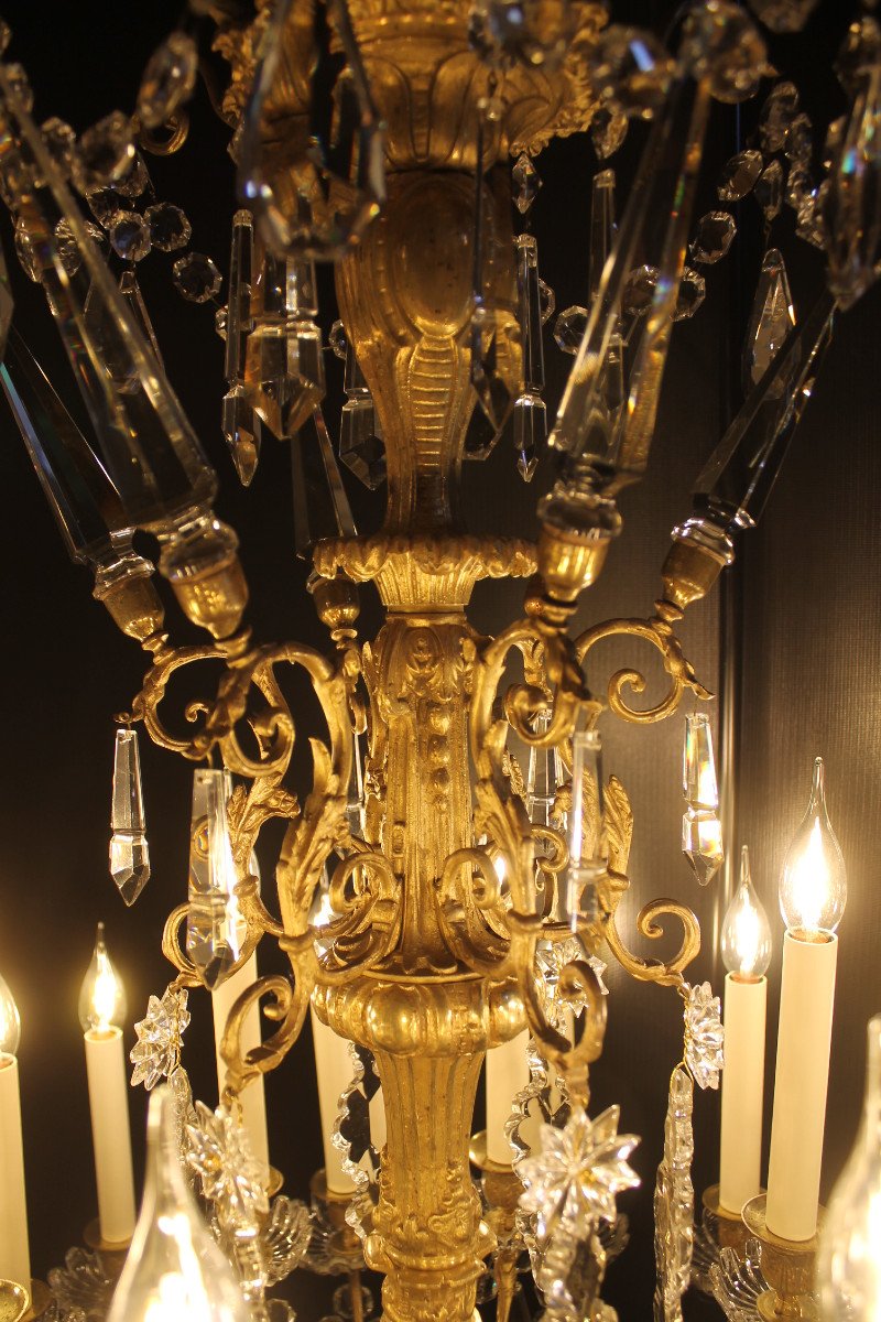 Baccarat, Important Chandelier With 24 Lights, Mid-19th Century-photo-3