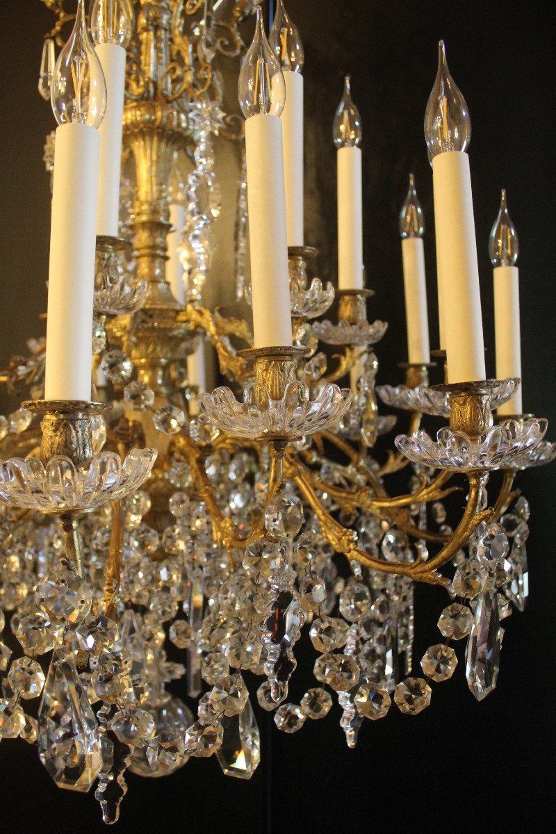 Baccarat, Important Chandelier With 24 Lights, Mid-19th Century-photo-2