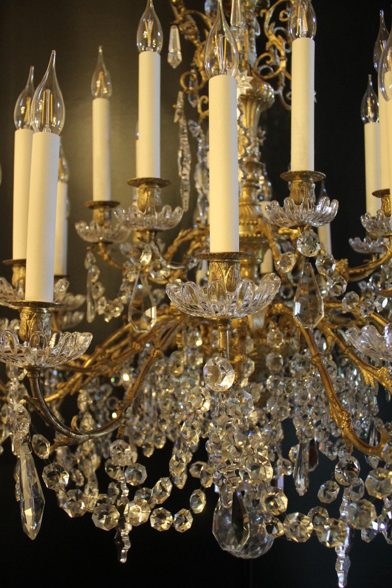 Baccarat, Important Chandelier With 24 Lights, Mid-19th Century-photo-3