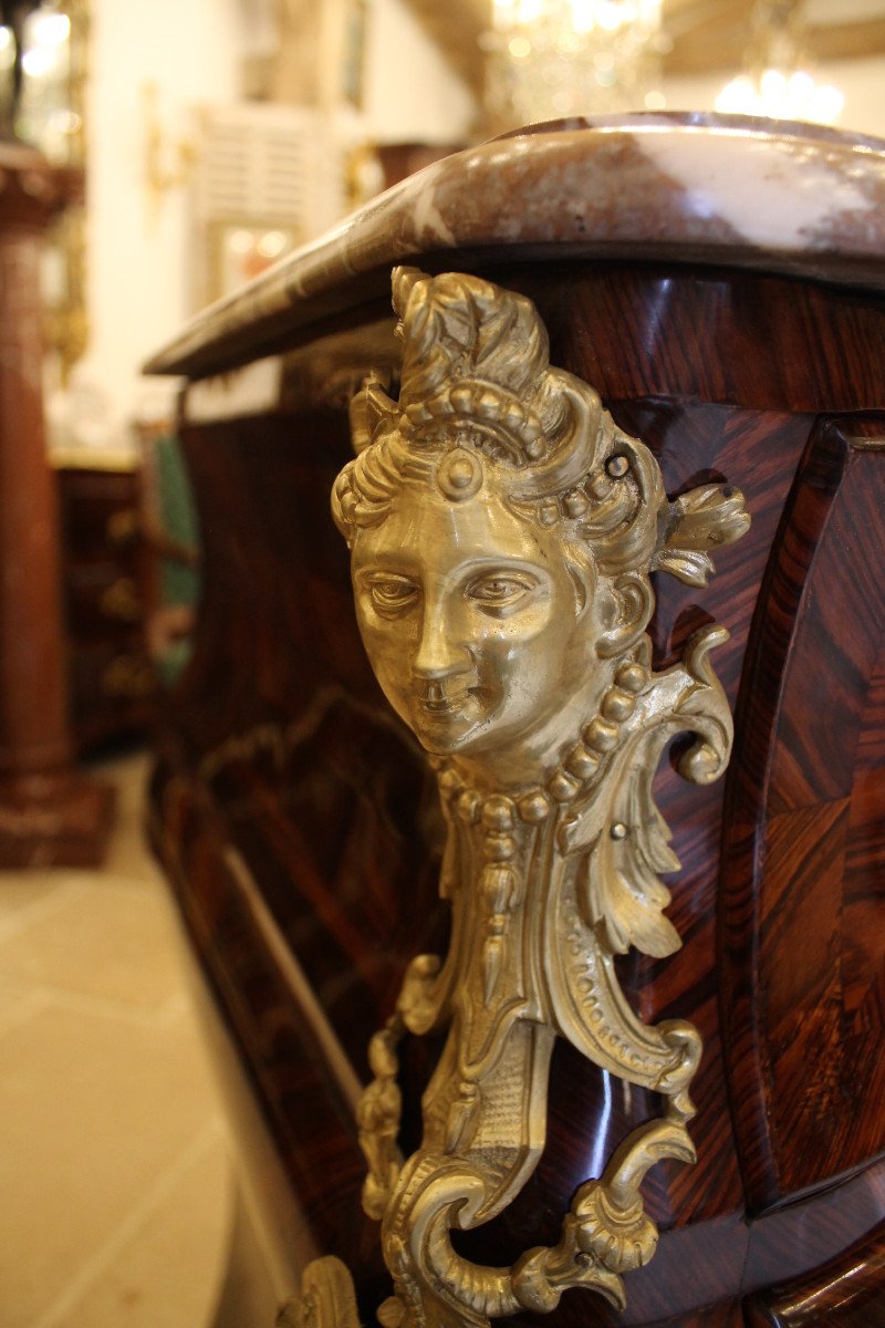 Commode Tombeau Aux Espagnolettes, époque Louis XV-photo-3