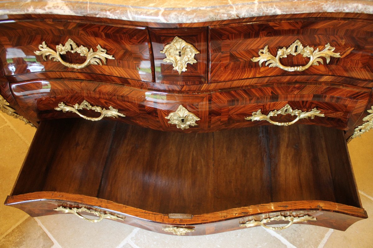 Commode Tombeau Aux Espagnolettes, époque Louis XV-photo-7