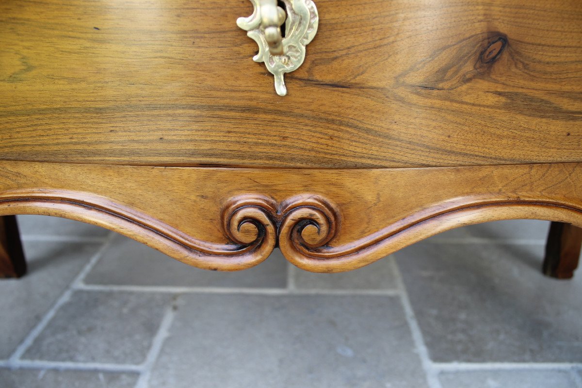 Solid Manchineel Sloping Desk, Nantais Work, Louis XV Period-photo-2