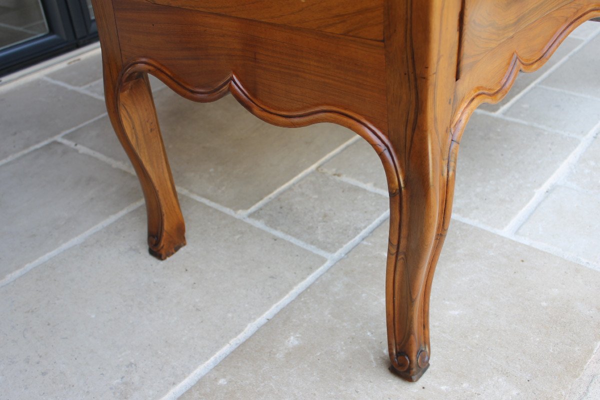 Solid Manchineel Sloping Desk, Nantais Work, Louis XV Period-photo-5