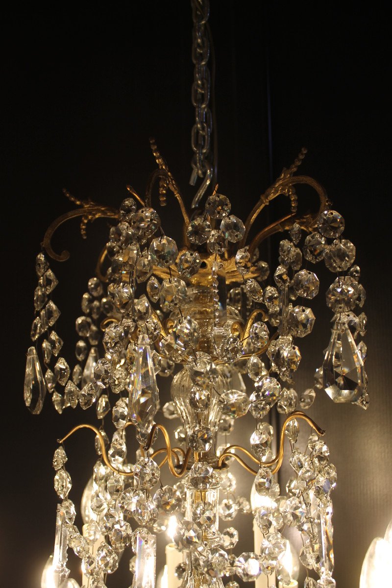 Important Bronze And Crystal Chandelier With 24 Lights, Napoleon III Period-photo-3