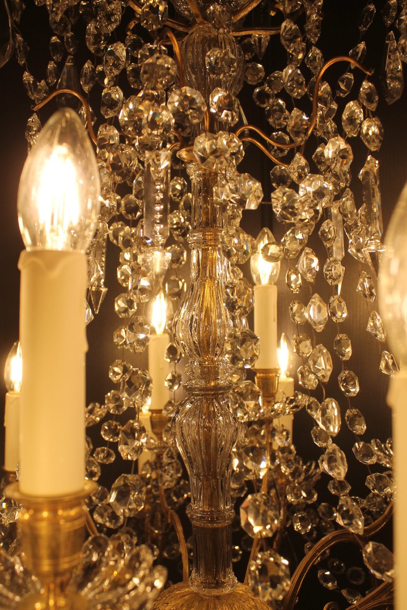 Important Bronze And Crystal Chandelier With 24 Lights, Napoleon III Period-photo-7