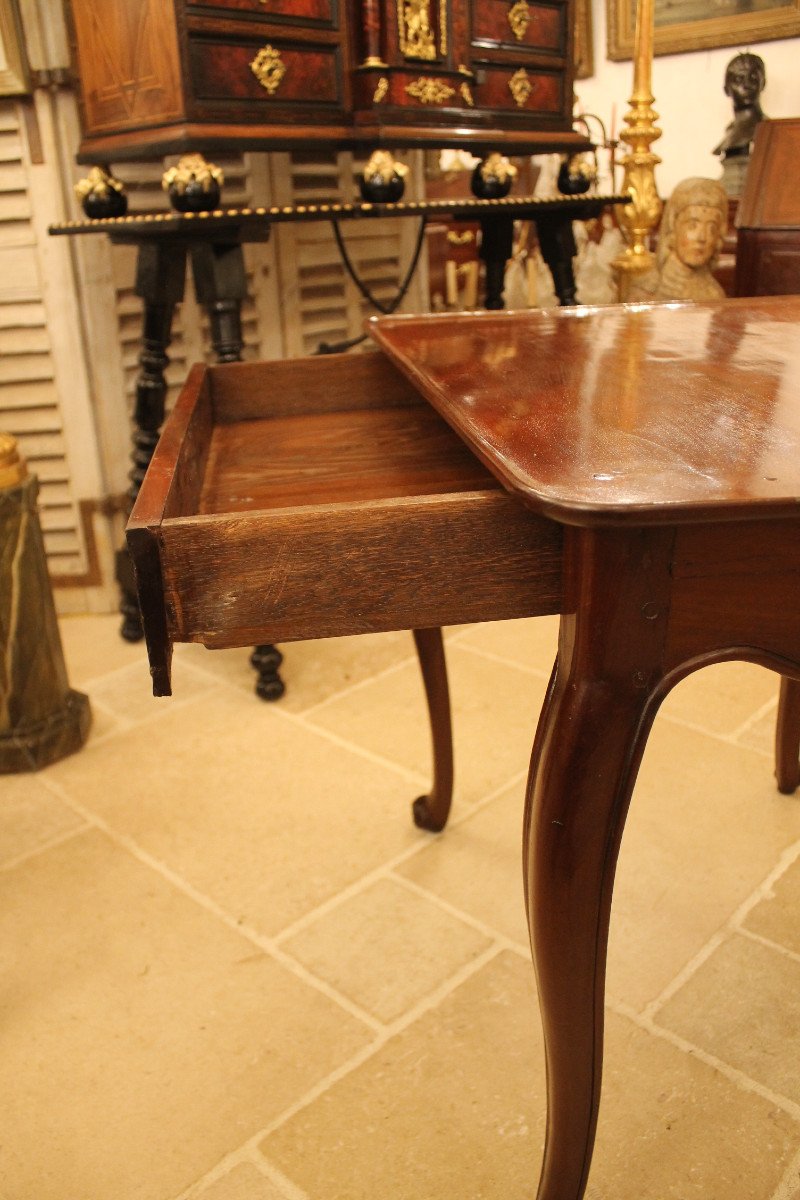 Louis XV Cabaret Table In Solid Mahogany-photo-5