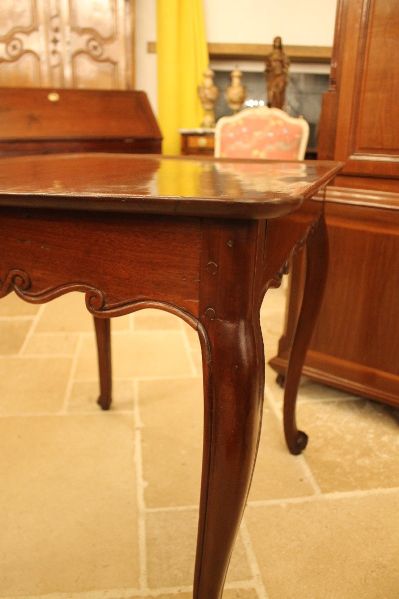 Louis XV Cabaret Table In Solid Mahogany-photo-6