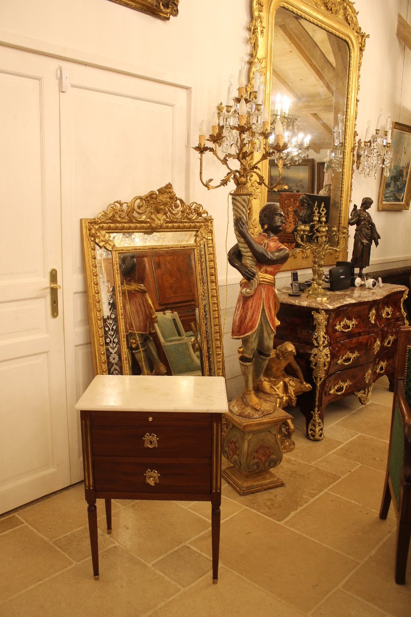 Table Chiffonnière de style Louis XVI En Acajou, Epoque XIXe siècle-photo-8