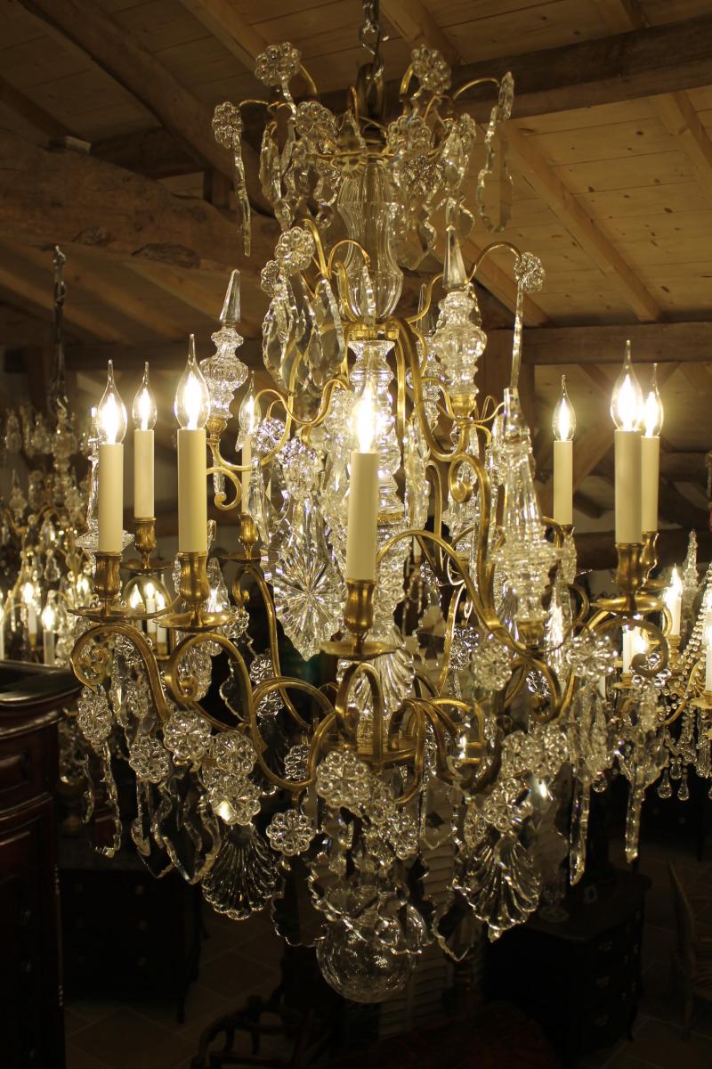 Chandelier Cage Louis XV Nine Lights, Eighteenth Century-photo-3