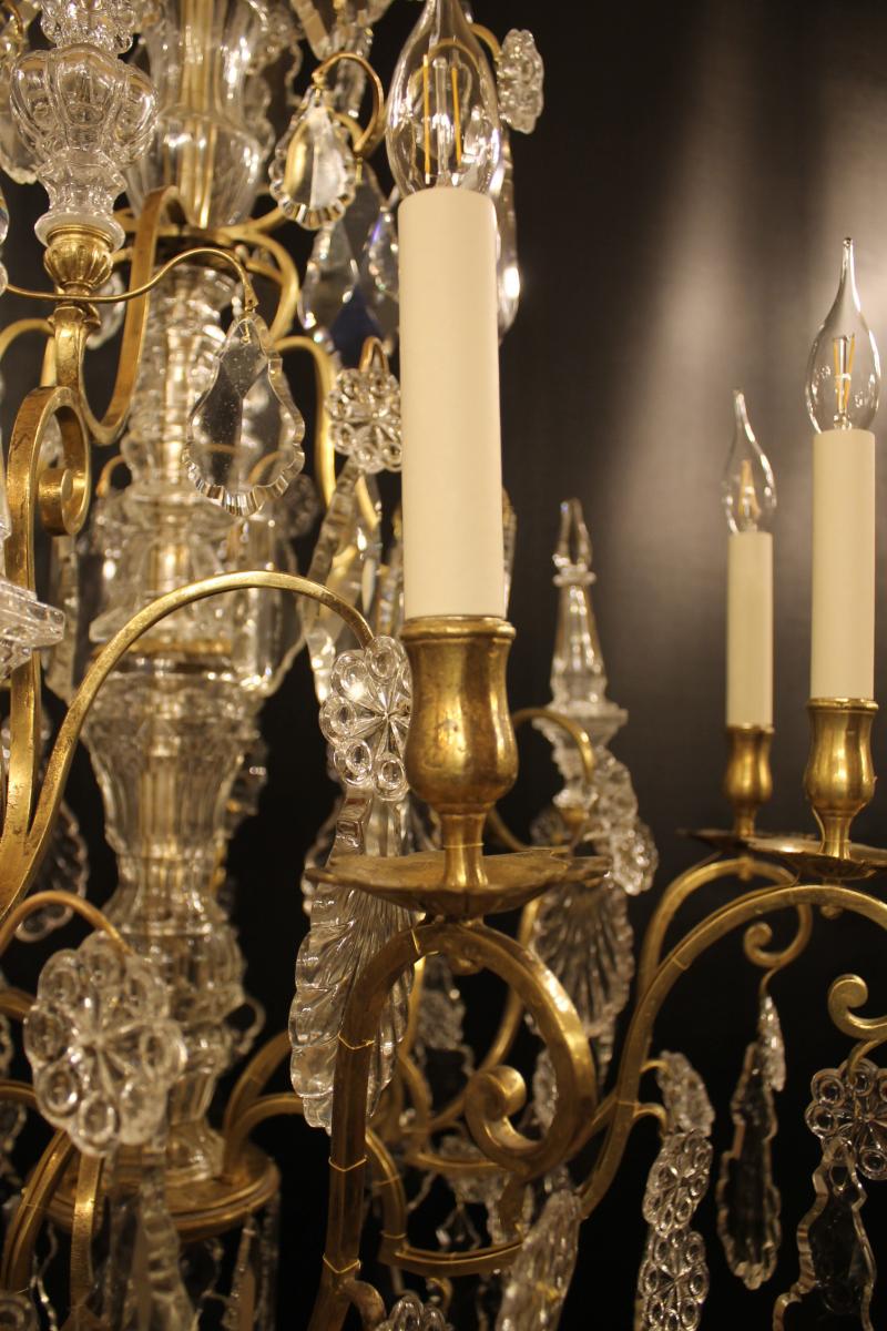 Chandelier Cage Louis XV Nine Lights, Eighteenth Century-photo-1